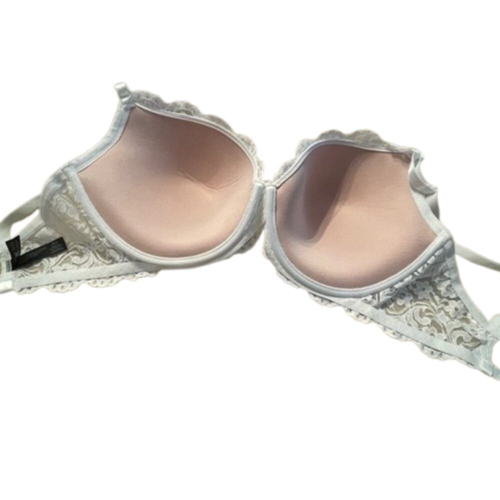Smart & Sexy White Lace Lightly Padded Underwire Bra 38DD Estilo Style 85046 - Picture 4 of 8